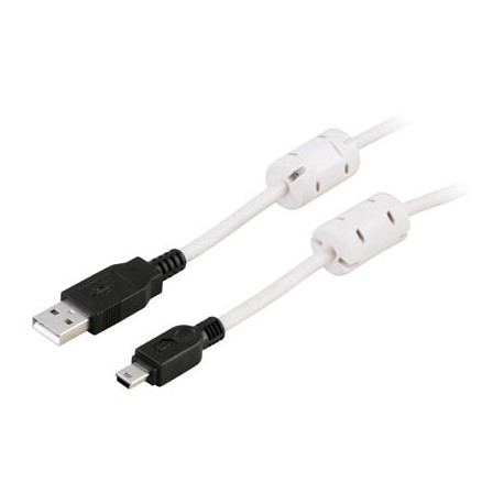 Kaapeli USB 2.0 A uros - mini B uros ferriittiytimillä, 1m