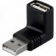 Adapteri USB A uros - USB A naaras, kulma