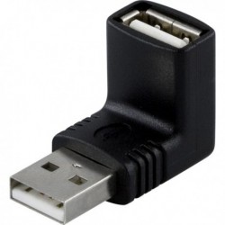 Adapteri USB A uros - USB A naaras, kulma