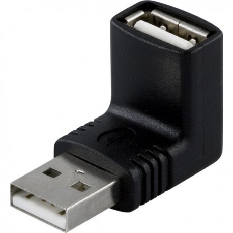 Adapteri USB A uros - USB A naaras, kulma