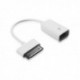 Samsung Galaxy Tab USB-kaapeli, 10 cm, valkoinen, OTG