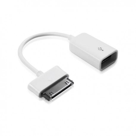 Samsung Galaxy Tab USB-kaapeli, 10 cm, valkoinen, OTG