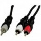 Kaapeli 2xRCA-3,5mm stereo 2m
