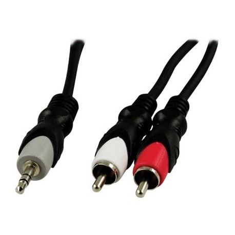 Kaapeli 2xRCA-3,5mm stereo 2m