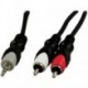 Kaapeli 2xRCA-3,5mm stereo 10m