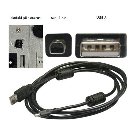 USB-kaapeli digikameraan, Casio, Epson, HP, Kodak, Minolta, Olym
