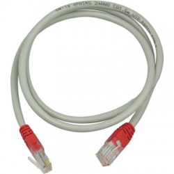 Ristiinkytketty 1m Cat5e UTP, harmaa