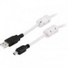 Kaapeli USB 2.0 A uros - mini B uros ferriittiytimillä, 1m