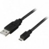Kaapeli USB 2.0 A uros - micro B uros, 2m, musta