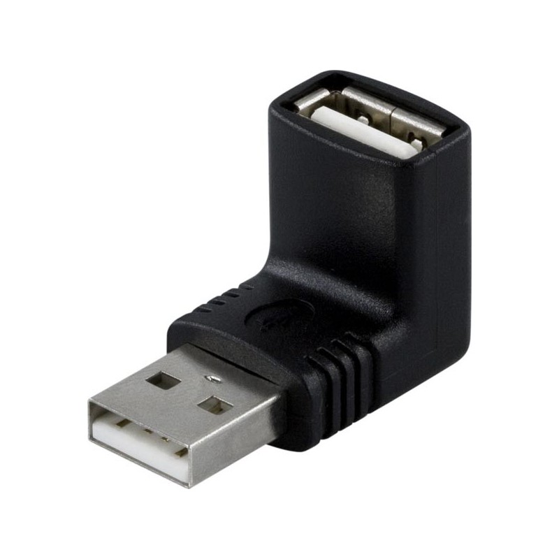 Adapteri USB A uros - USB A naaras, kulma