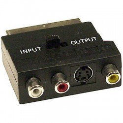 Videoadapteri Scart - S-video, 3x RCA