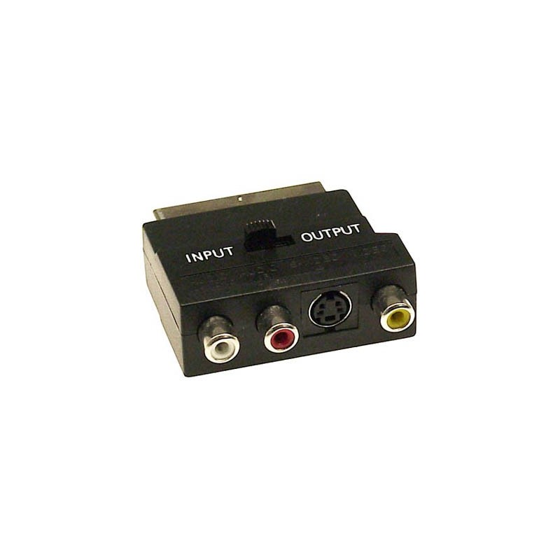 Videoadapteri Scart - S-video, 3x RCA