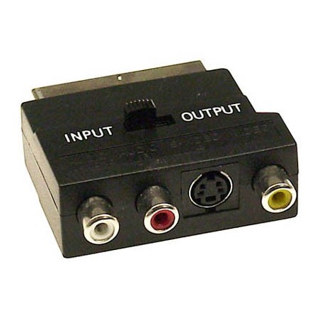 Videoadapteri Scart - S-video, 3x RCA