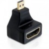 Adapteri HDMI naaras - micro HDMI uros, kulma