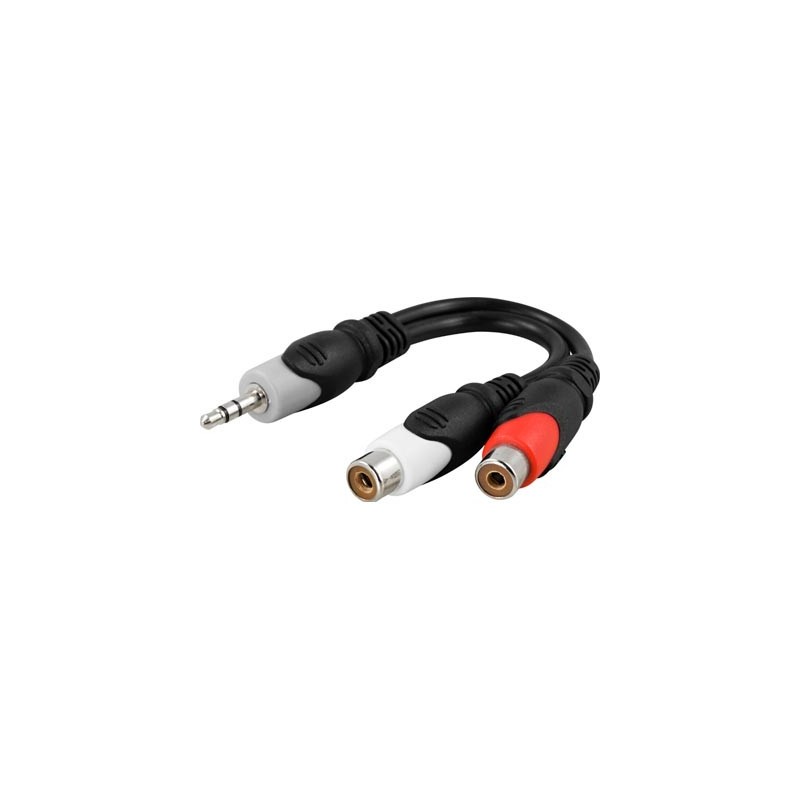 Stereoadapteri 3,5mm plug - 2xRCA n